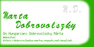 marta dobrovolszky business card